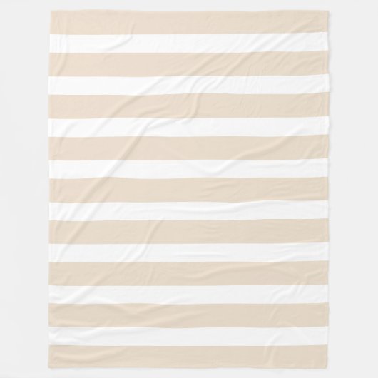 Breedbandjes, room en wit fleece deken (Voorkant)