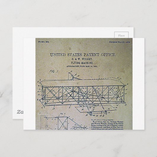 Breedbandpatentontwerp Briefkaart (Voorkant / Achterkant)