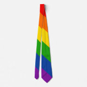 Breedbandregenboog LGBTQ+ Pride Flag, Gay Pride Stropdas (Achterkant)