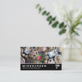 Breedbeeld 0443 - Bling Buttonnen Visitekaartje (Staand voorkant)