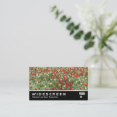 Breedbeeld 0470 - Bed met tulpen Visitekaartje (Staand voorkant)