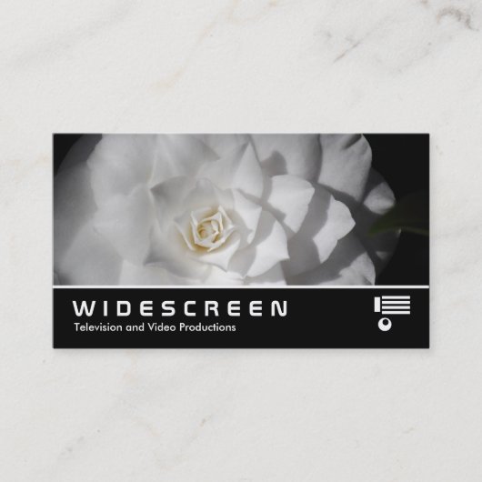 Breedbeeld 0472 - Witte Camellia Visitekaartje (Voorkant)