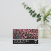 Breedbeeld 0473 - Roze Cherry Blossom Visitekaartje (Staand voorkant)
