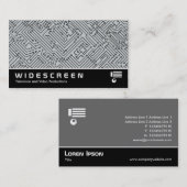 Breedbeeld 0484 - Circuitry - Zwart op grijs Visitekaartje (Voorkant / Achterkant)