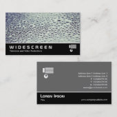 Breedbeeld 0486 - Waterdruppeltjes op glas 01 Visitekaartje (Voorkant / Achterkant)