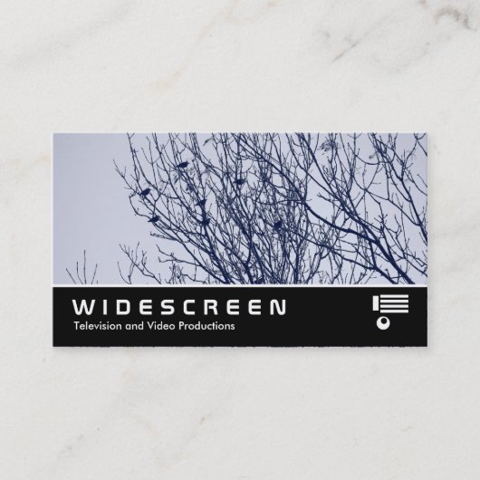 Breedbeeld 0520 - Stapeltjes in een boom Visitekaartje (Voorkant)