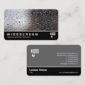 Breedbeeld 0528 - Regen op een raam Visitekaartje (Voorkant / Achterkant)