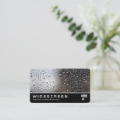 Breedbeeld 0528 - Regen op een raam Visitekaartje (Staand voorkant)