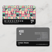 Breedbeeld 0539 - Abstracte vierkantjes 110419 Visitekaartje (Voorkant / Achterkant)