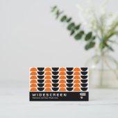 Breedbeeld 123 Retro Patroon Visitekaartje (Staand voorkant)