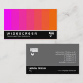 Breedbeeld 168 - Kleurenmengsel - magenta naar Ora Visitekaartje (Voorkant / Achterkant)