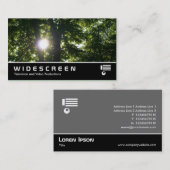 Breedbeeld 228 - Zon door bomen Visitekaartje (Voorkant / Achterkant)