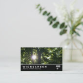 Breedbeeld 228 - Zon door bomen Visitekaartje (Staand voorkant)