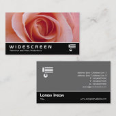 Breedbeeld 229 - Roze Rose Visitekaartje (Voorkant / Achterkant)