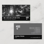 Breedbeeld 229 - Sun Through Trees B&W Visitekaartje (Voorkant / Achterkant)