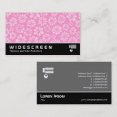 Breedbeeld 236 - Roze Floral Visitekaartje (Voorkant / Achterkant)