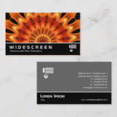 Breedbeeld 272 - Oranje Kaleidoscoop Visitekaartje (Voorkant / Achterkant)