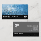 Breedbeeld 290 - Kool blauw water Visitekaartje (Voorkant / Achterkant)