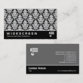 Breedbeeld 345 - Damaspatroon Visitekaartje (Voorkant / Achterkant)