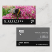 Breedbeeld 349 - Bumble bee on Sedum Visitekaartje (Voorkant / Achterkant)