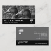 Breedbeeld 355 - Grijsganzen B&W Visitekaartje (Voorkant / Achterkant)