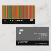 Breedbeeld 381 - Kleurrijke strepen 01 Visitekaartje (Voorkant / Achterkant)