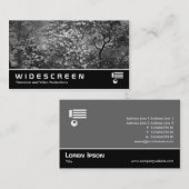 Breedbeeld 398 - Magnolia Tree in Blossom (B&W) Visitekaartje (Voorkant / Achterkant)