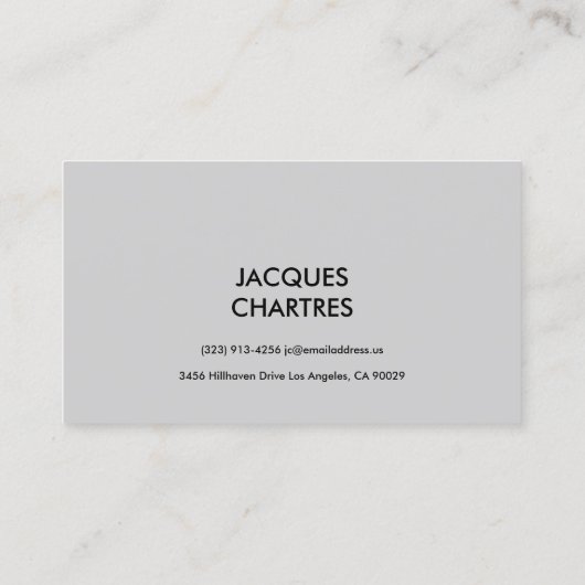 Breedbeeldfilm Moderne monogram Professional Visitekaartje (Achterkant)