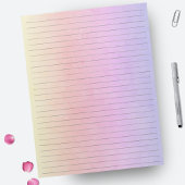 Breedbeeldpapier - Waterverf Geel Roze Paars Notitieblok