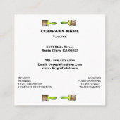 Breedbeeldverf voor professionele schilder en 4 fo vierkante visitekaartje (Achterkant)