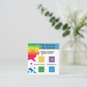 Breedbeeldverf voor professionele schilder en 4 fo vierkante visitekaartje (Staand voorkant)