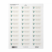 Breedbekkolibrie Retouradreslabel Etiket (Full Sheet)