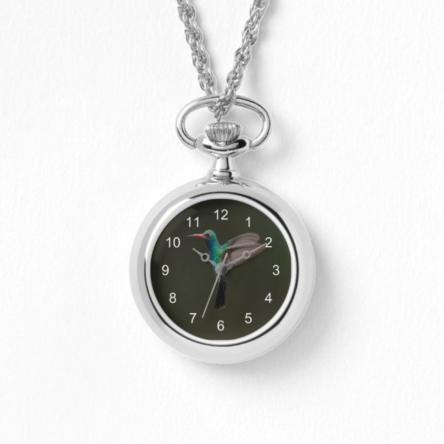 Breedbevochtigde vogel tijdens de vlucht horloge (Voorkant)