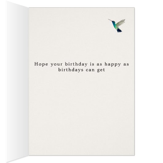 Breedbevogel Happy Birthday Kaart (Binnen (Rechts))