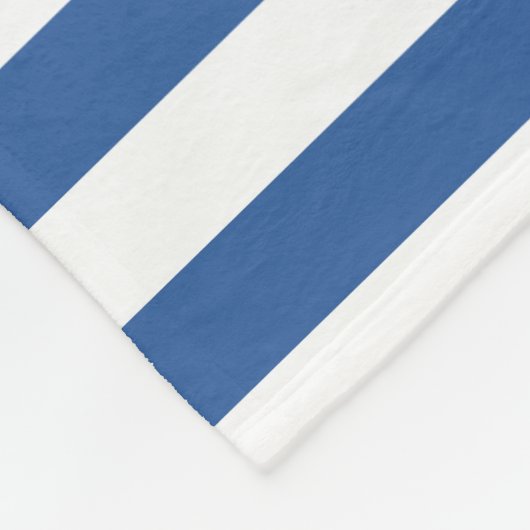 Breedblauw Horizontale Stripes Gold Name en Daisy Fleece Deken (Hoek)