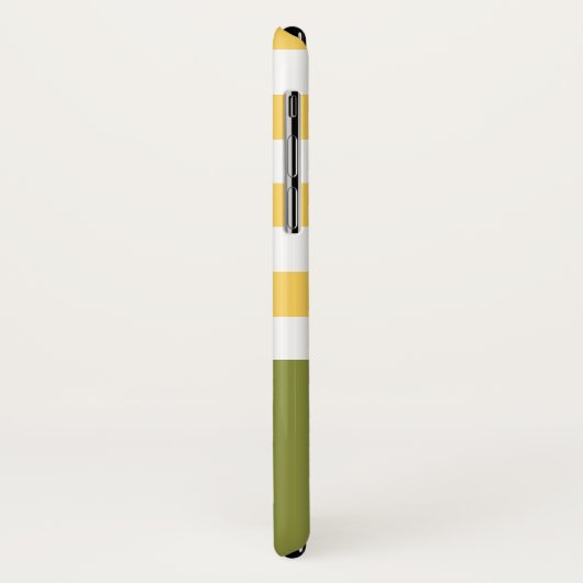 Breedgeel horizontale strepen groene naam Daisy Case-Mate iPhone Case (Achterkant/links)