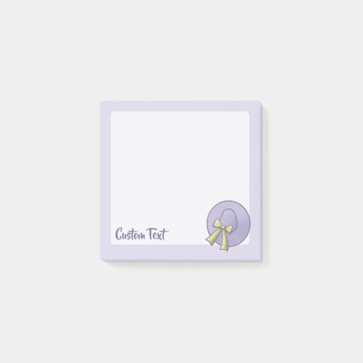 Breedgerande Hoed Lila Post-it® Notes (Voorkant)