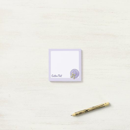 Breedgerande Hoed Lila Post-it® Notes (Op bureau)