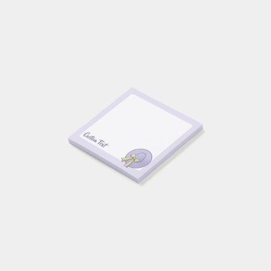 Breedgerande Hoed Lila Post-it® Notes (Schuin)