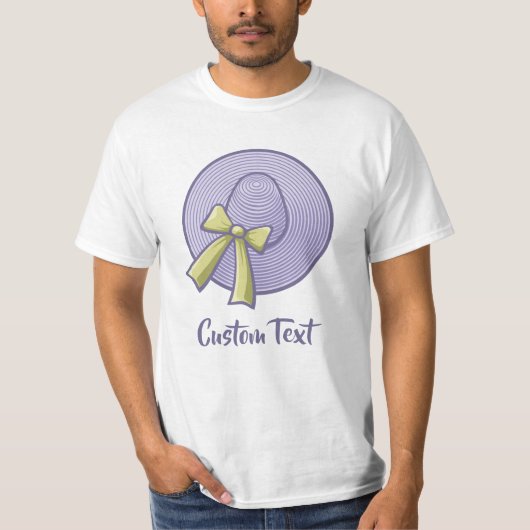 Breedgerande Hoed Lila T-shirt (Voorkant)