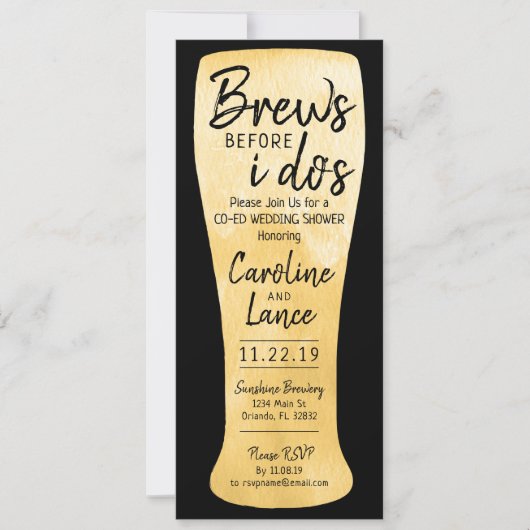Breedjes voor ik de co-Ed bruiloft-douche doe Kaart (Voorkant)