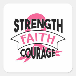 Breedkanker Faith Print Vierkante Sticker