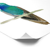 Breedkopvogel in een tak foto afdruk (Hoek)