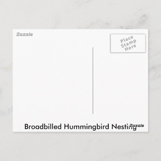 Breedkopvogel Nesting Briefkaart (Achterkant)