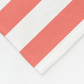 Breedkoraal Horizontale Stripes Gele naam Daisy Fleece Deken (Hoek)