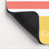 Breedkoraal Horizontale Stripes Gele naam Daisy Muismat (Hoek)