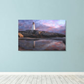 Breedpool door vuurtoren canvas afdruk (Insitu (Houten vloer))