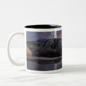 Breedpool door vuurtoren tweekleurige koffiemok (Links)