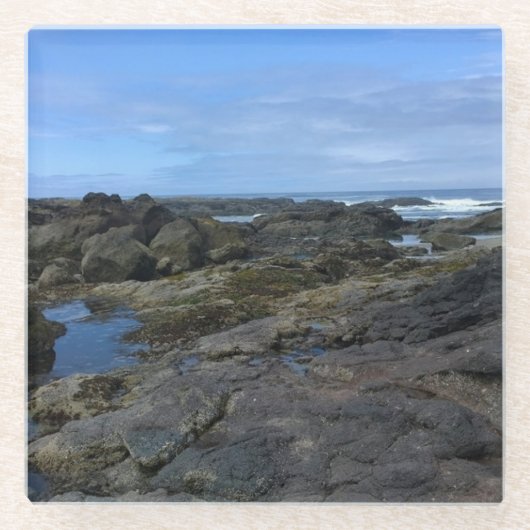 Breedpools bij Bob Creek, OF Glazen Onderzetter (Voorkant)