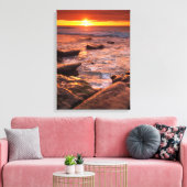 Breedpools bij zonsondergang, Californië Canvas Afdruk (Insitu (Woonkamer))
